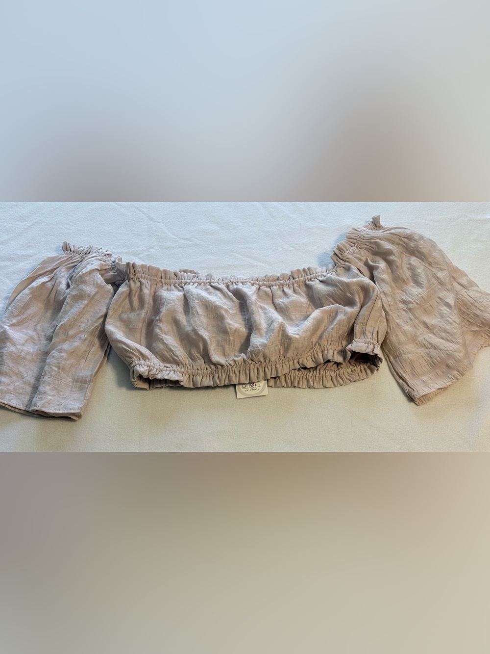 Angel Maternity Off The Shoulder Crop Top. Size M/L